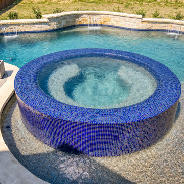 Custom Creations, Aledo Ridge Court Crystal Stone Midnight Blue Regular