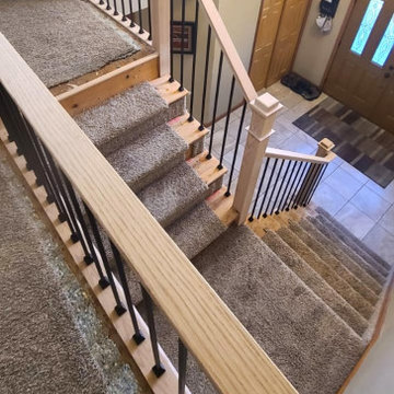 Modern Meal and Wood Railings