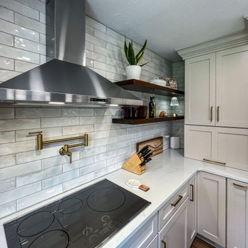 Custom Two-Tone Shaker Style Kitchen with Storage Organization