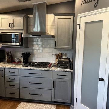Chimney hood and built in pantry