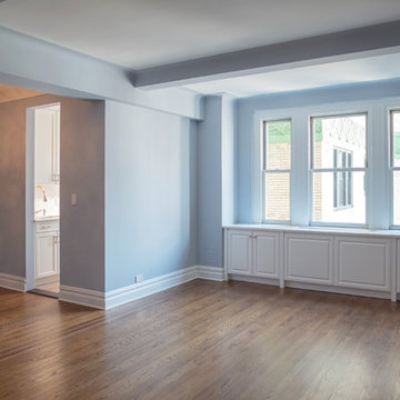 Traditional Living Room with Custom PTAC Cover
