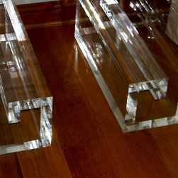 Side table / End table with Greek Key Base - Products