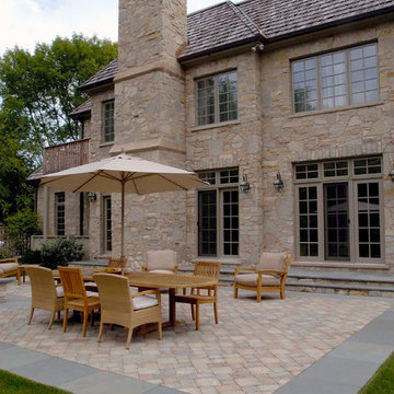 Bluestone and Concrete Paver Patio