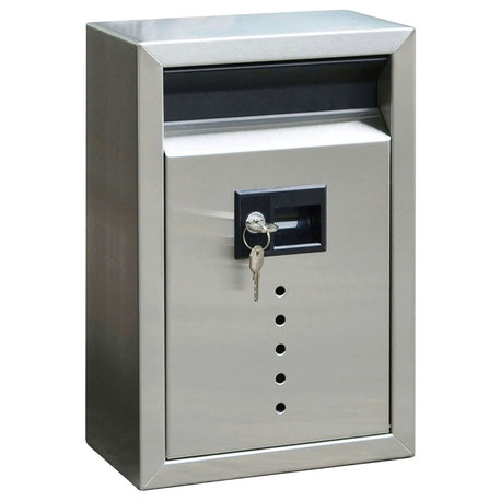 E9 Mailbox, Satin Stainless Steel Finish, 8.5"x13"