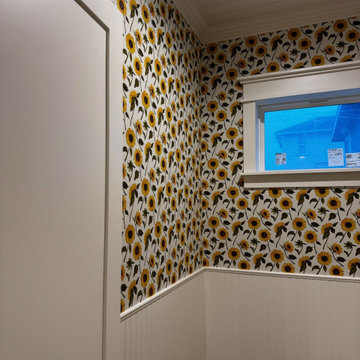 Powder room wallpaper installation Miami Beach, FL