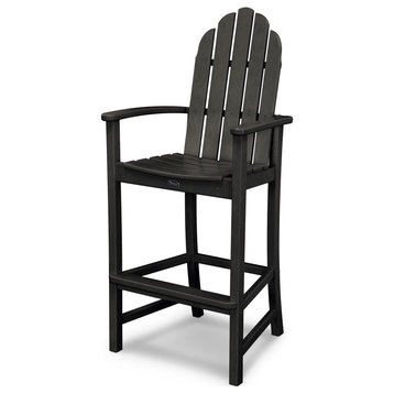 Trex Outdoor Furniture Cape Cod Adirondack Bar Chair, Charcoal Black