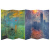 6' Tall Double Sided Works of Monet Canvas Room Divider
