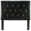 Bowery Hill 2pc Black Faux Leather Bedroom Set - Cal King + Nightstand