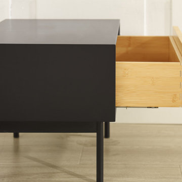 Santa Cruz 1 Drawer Nightstand, Wheat