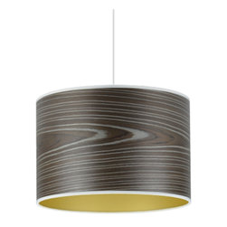 Open Grain Grey Small Drum Pendant - Pendant Lighting