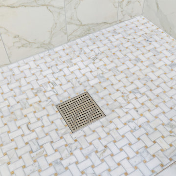 Mission Viejo Master Bathroom Remodel with Marble Mosaic Shower Floor