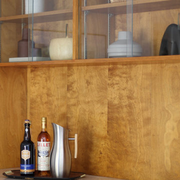 Built-in Bar Cabinet in Los Angeles Mid Mod Time Capsule Staging