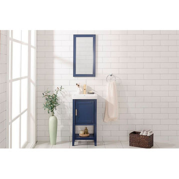 Legion Furniture Colby Single-Sink Vanity, Blue, 18"