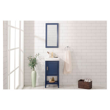 Legion Furniture Colby Single-Sink Vanity, Blue, 18"