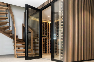Example of a classic wine cellar design in Malmo