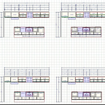 Kitch/Bath before and after with blueprints