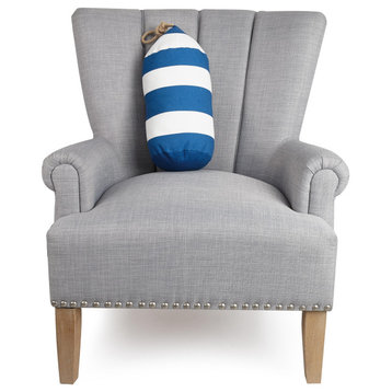 Navy White Buoy Shaped Printed Pillow
