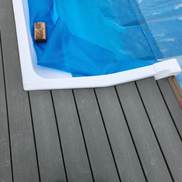 Composite deck around pool