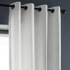 White Grommet Heavy FauxLinen Curtain Single Panel, 50"x96"