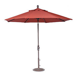 Christy Sports 9' Deluxe Twist Tilt Aluminum Market Umbrella Henna - Outdoor Umbrellas