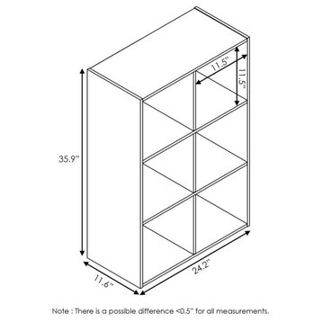 Pelli Cubic Storage Cabinet, 3x2, Espresso, 18053EX