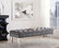Modern Contemporary Urban Bedroom Living Room Bench, Gray Gray, Fabric Velvet