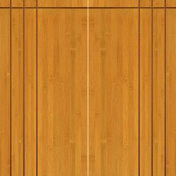 BM-3 Moderno Interior Flush Panel Grooved Panel Modern Double Door - Interior Doors