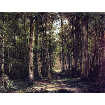 George Hetzel A Forest Scene With Mother and Child Wall Decal