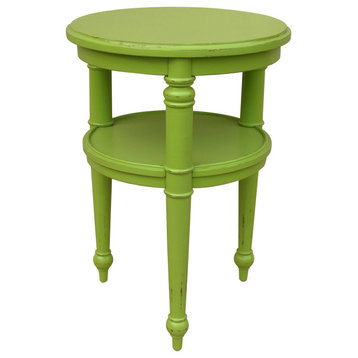 Provence Round Side Table, Apple Green