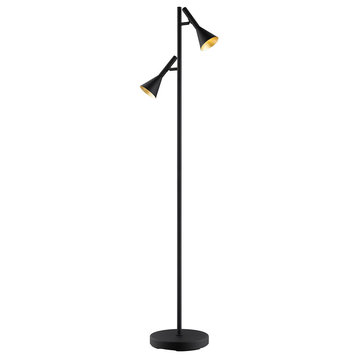 Eglo 97806A Cortaderas 2 Light 57" Tall Floor Lamp - Black