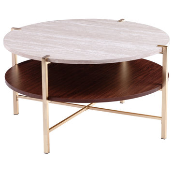 Altivo Round Faux Marble Cocktail Table