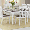 Homelegance Sanibel Extension Dining Table, White and Warm Cherry