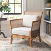 Mutame Rattan Accent Arm Chair, Canary Brown