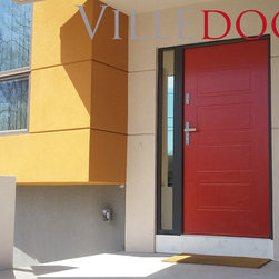 Modern Entry Door with Side Panel. Hurricane impact entry door - Front Doors
