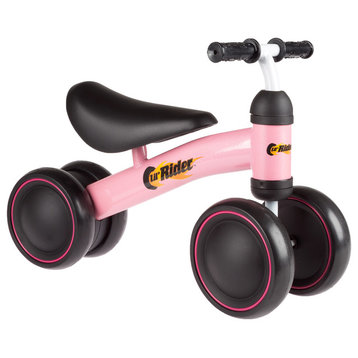 Ride On Mini Trike with Easy Grip Handles, Wheels and No Pedals, Pink