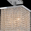 Prism 4-Light Chrome Finish & Crystal 10" Square Semi-Flush Mount Ceiling Light