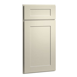 CliqStudios.com - Dayton Off-White Linen Paint Shaker Kitchen Cabinet Sample - Kitchen Cabinetry