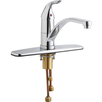 Chicago Faucets 431-ABCP Single Lever Hot and Cold Water Mixing Sink Faucet