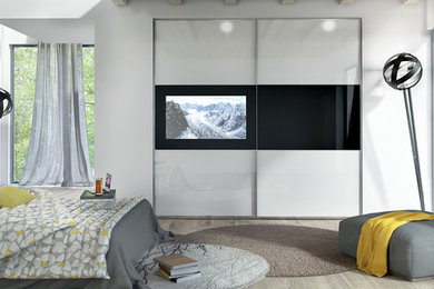 Example of a trendy bedroom design in Other
