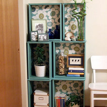 book shelves and creative storage