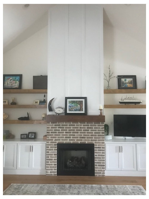 What size artwork over fireplace mantel