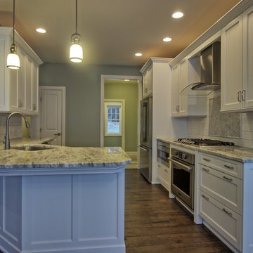 Modern New Build Home with Distressed Wide Plank Hardwood Flooring