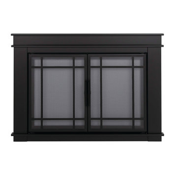 Pleasant Hearth Filmore Collection Fireplace Glass Door, Large