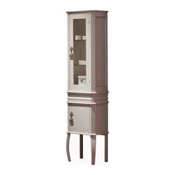 Macral London 17 and 3/4 inches. Linen cabinet. Ivory patina. - Bathroom Cabinets