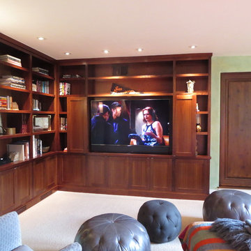 Family Room Bookcase & TV Cabinet in Walnut