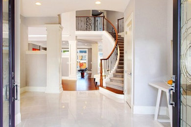 Entryway - transitional entryway idea in Seattle