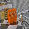 CRO Decor High Capacity Tool Chest with Wheels 8 Drawers Tool Storage (Orange)