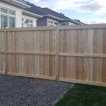 30' White Cedar Fencing with Double Gates