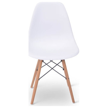 Eiffel Kids Chair With Wood, White