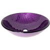 Viola Hand Painted Purple Glass Bathroom Vessel Sink